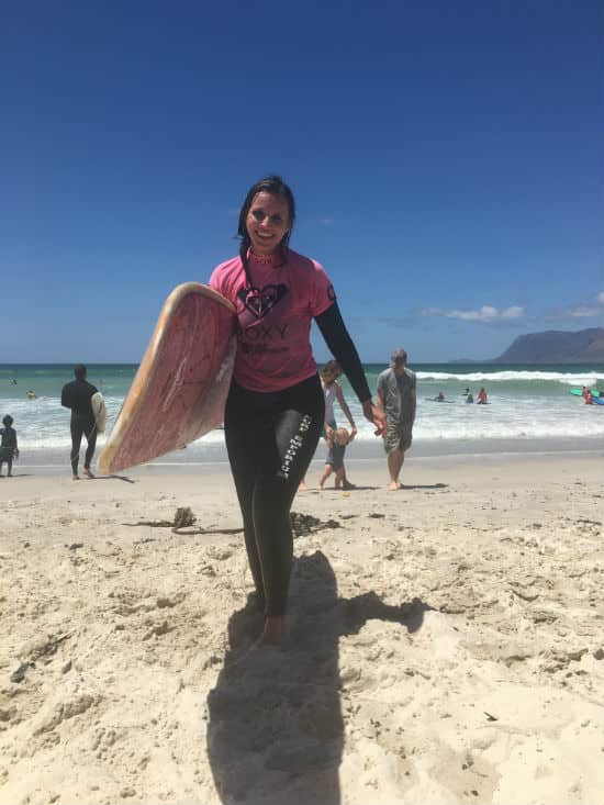 Surfing at Cape Town