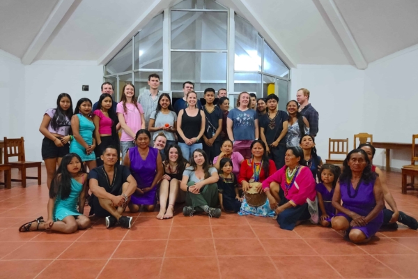 Group of interns along with locals