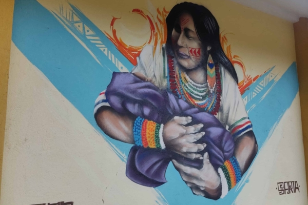 Mural of a tribal woman