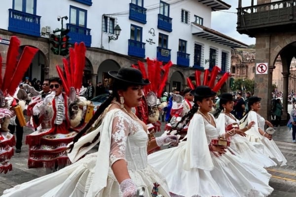 A local parade in Latin America.