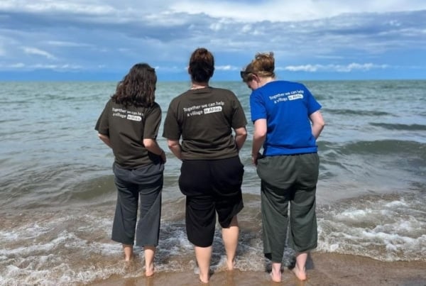 Three law & human rights interns enjoying the beach in Malawi.