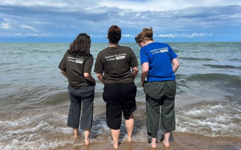 Three law & human rights interns enjoying the beach in Malawi.