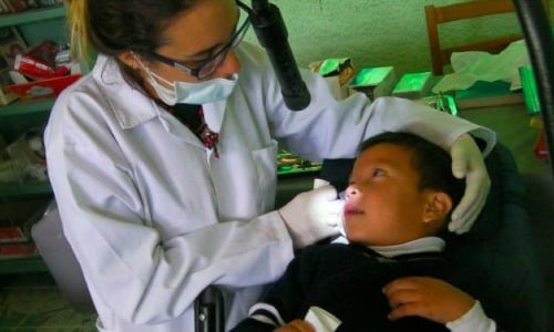 child with dentist