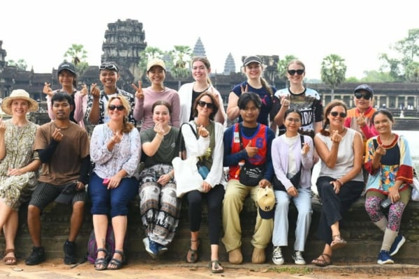 group picture in Cambodia